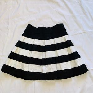 Black And White High Waist Skirt